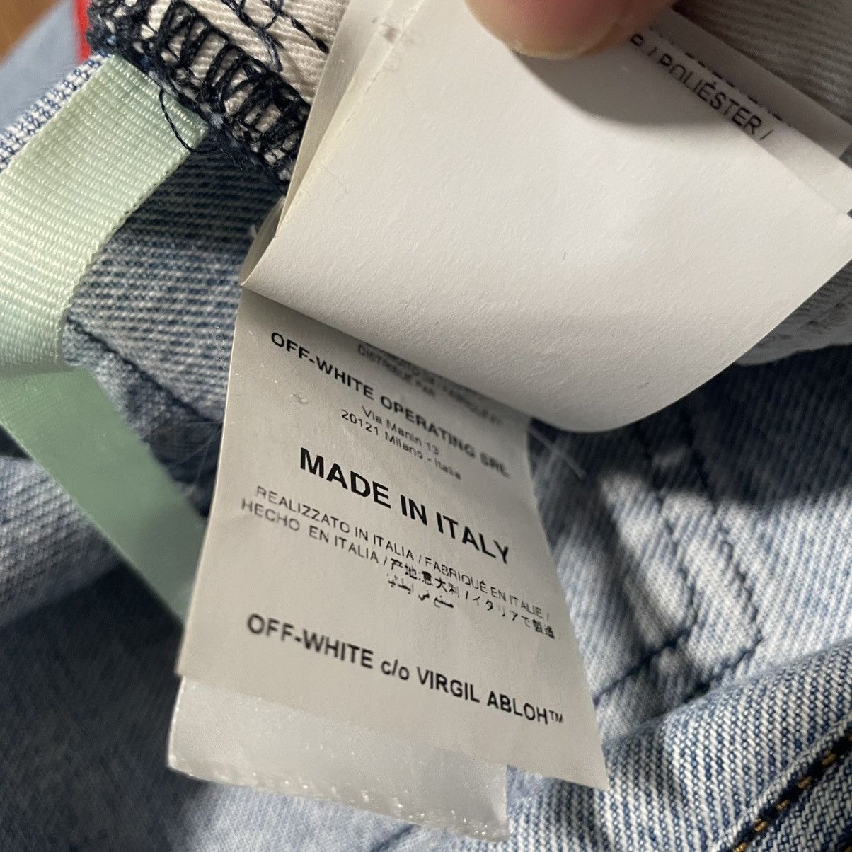 Off-White Off White Ev Bravado Crystal Distressed Denim Jeans Size US 30 / EU 46 - 10 Thumbnail
