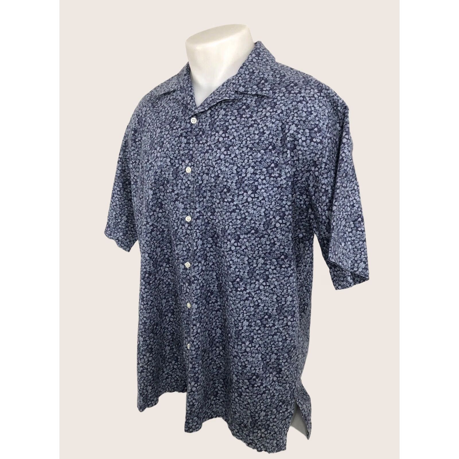 Polo Ralph Lauren POLO RALPH LAUREN CALDWELL Floral L/XL Hawaiian Aloh Shirt Button-Up Men Blue Long Sleeve Size US L / EU 52-54 / 3 - 1 Thumbnail