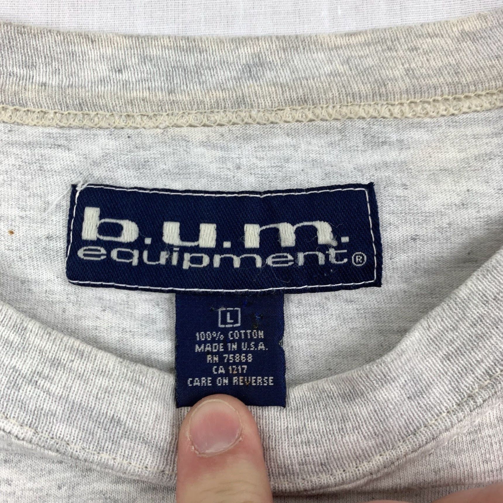 Vintage Vintage B.u.m. Equipment Shirt Adult Large Gray Sports Athletics Classic USA 90s Size US L / EU 52-54 / 3 - 5 Thumbnail