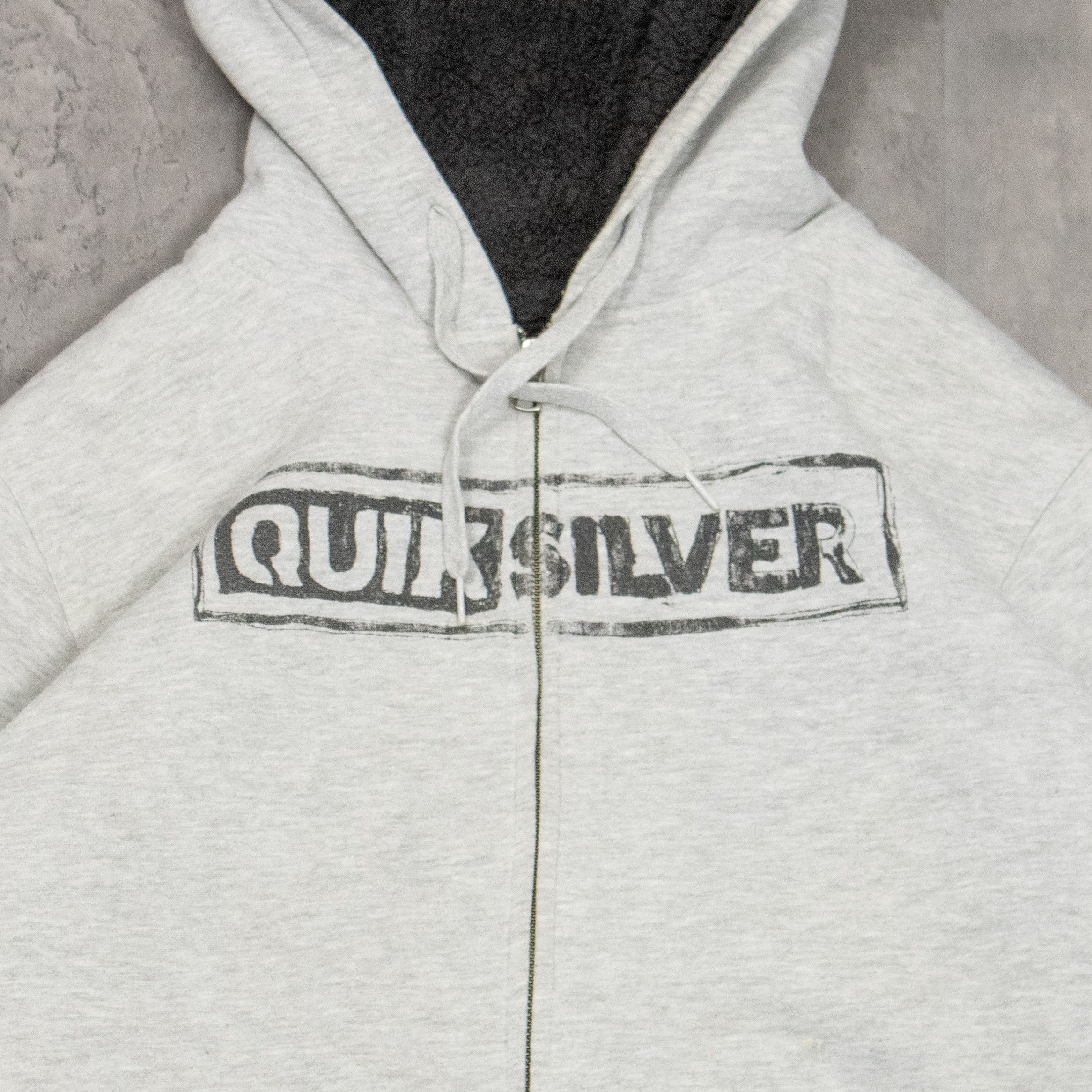 Quiksilver Y2K 00's Quicksilver Sasquatch Heather Grey Zip Up Hoodie Size US S / EU 44-46 / 1 - 6 Thumbnail