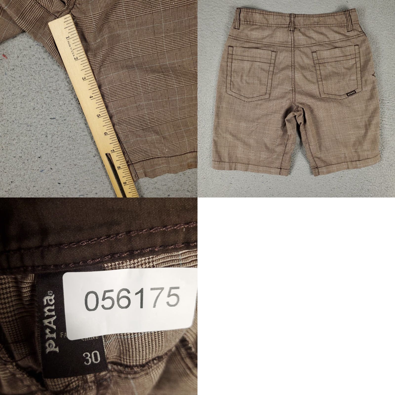 Prana prAna Shorts Mens 30 Brown 5 Pocket Flat Front Chino Casual Dress Pants Wool? No. (only use original words) Size US 30 / EU 46 - 8 Thumbnail
