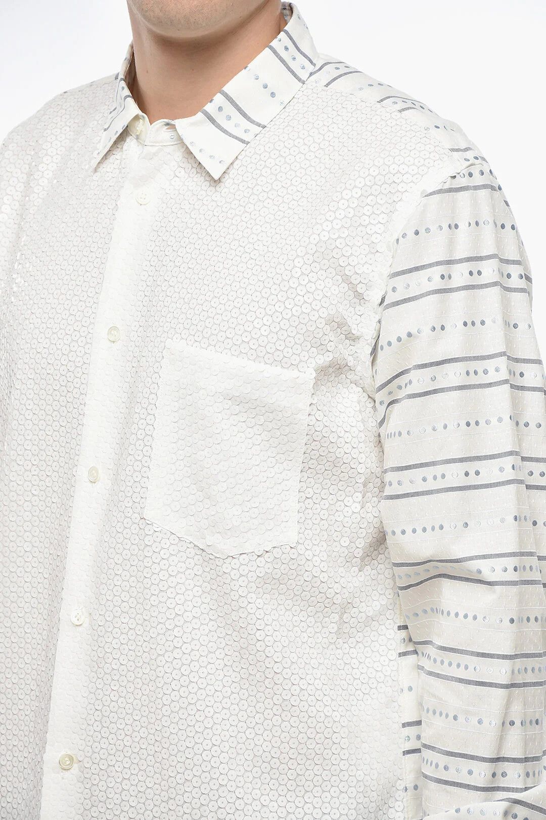 Comme des Garcons og1mm0326 Jacquard-Pattern Shirt in Multicolor Size US L / EU 52-54 / 3 - 3 Thumbnail