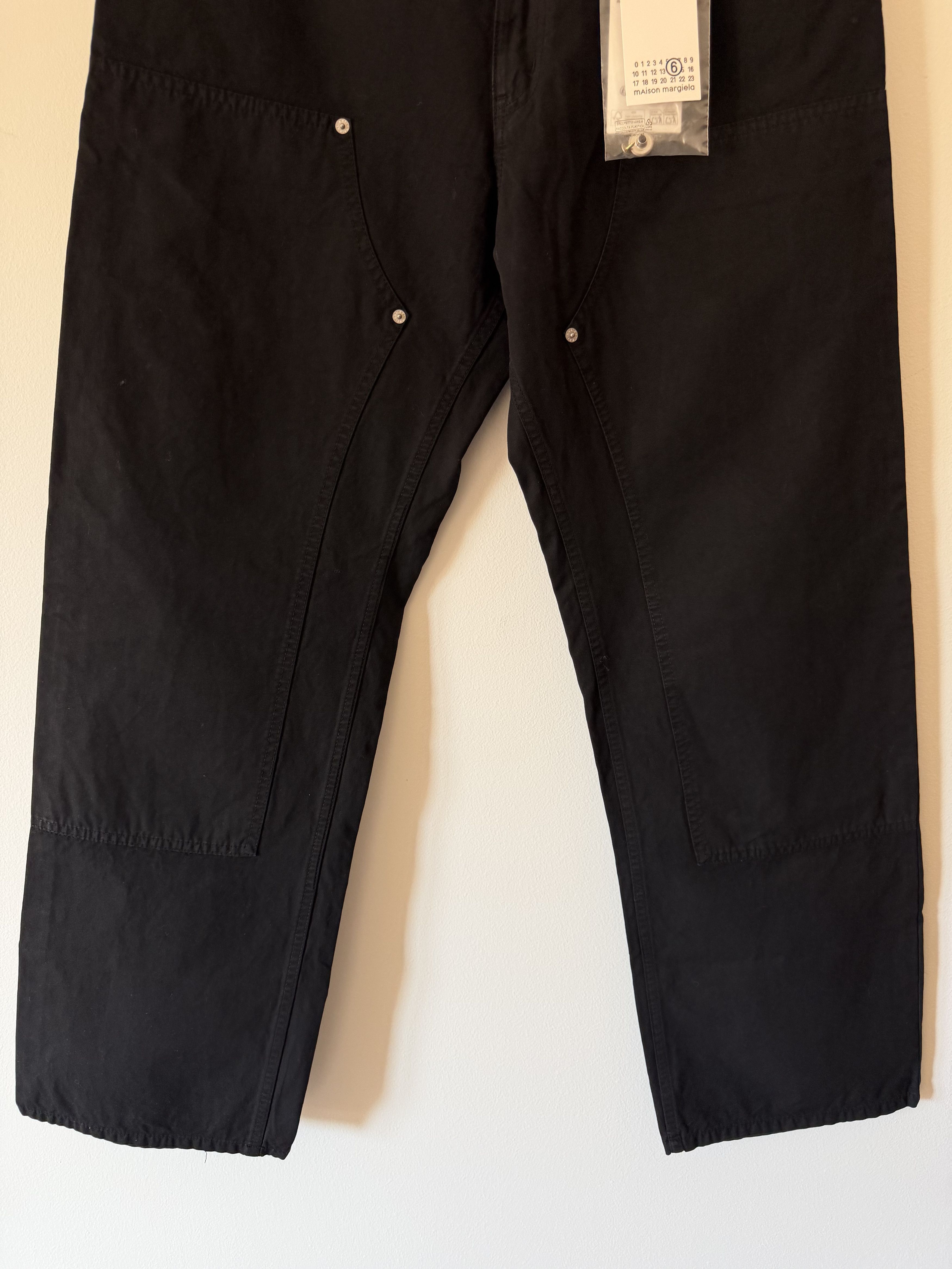 MM6 MM6 Maison Margiela Double Knee Carpenter Pants in Black Size US 32 / EU 48 - 3 Thumbnail