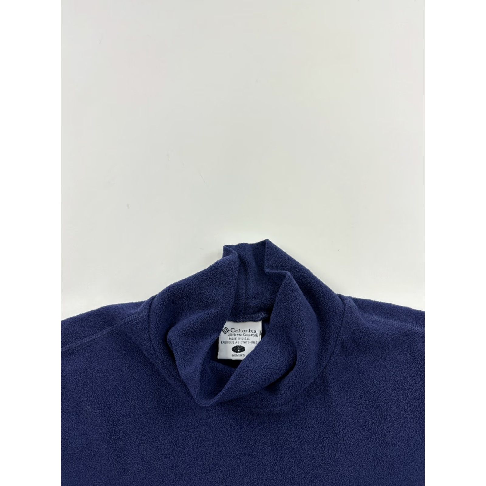 Vintage Columbia Sweatshirt Womens Large Blue Fleece Mock Neck Lightweight USA Pullover Size L / US 10 / IT 46 - 3 Thumbnail