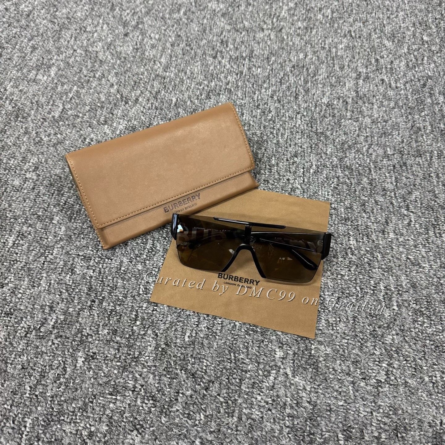 Burberry Burberry All-over Large Letter Square Sunglasses Size ONE SIZE - 1 Thumbnail