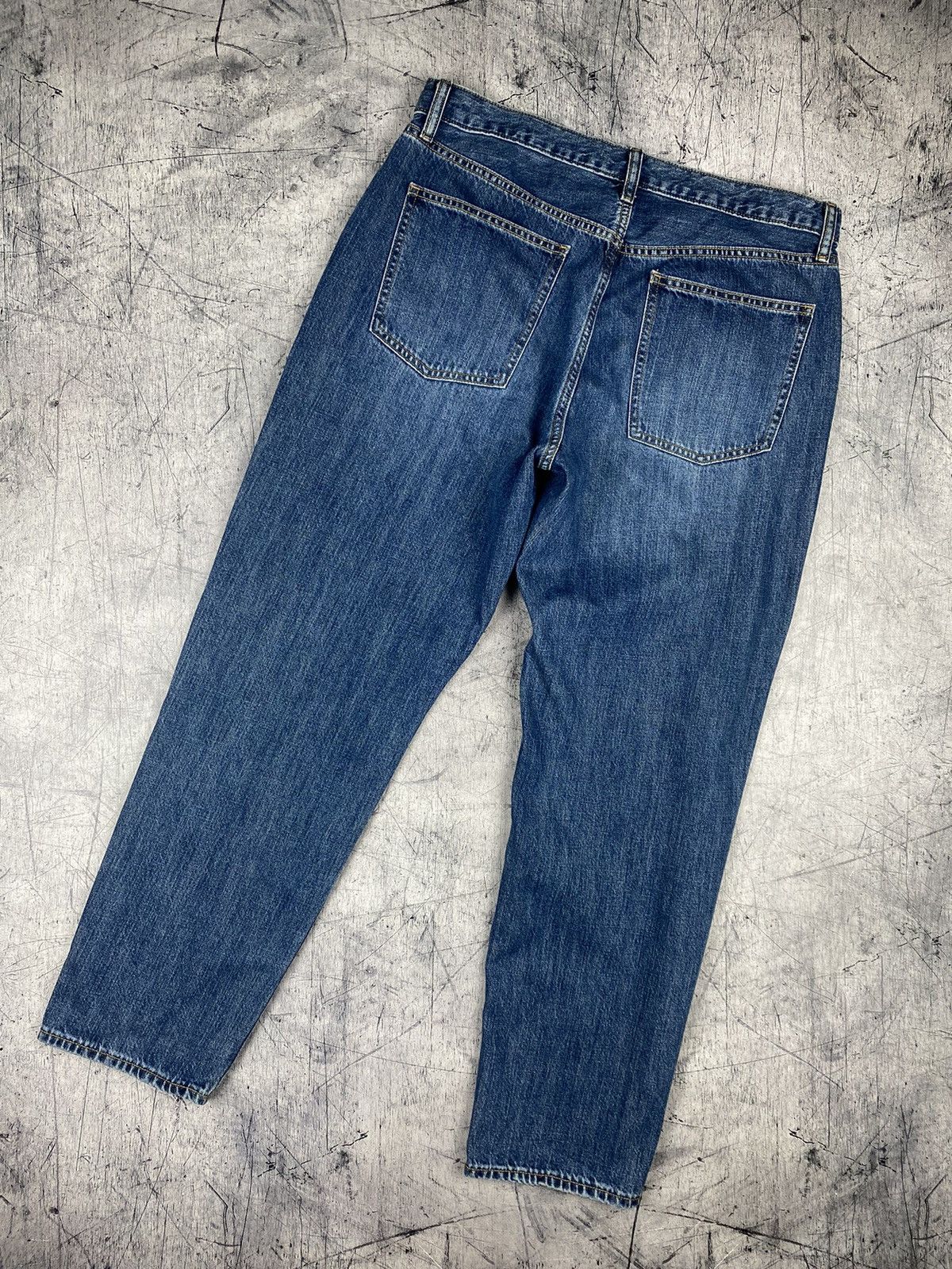 Christophe Lemaire × Japanese Brand × Uniqlo Uniqlo Dark Blue Indigo Jeans Denim Pants Size US 33 - 2 Thumbnail
