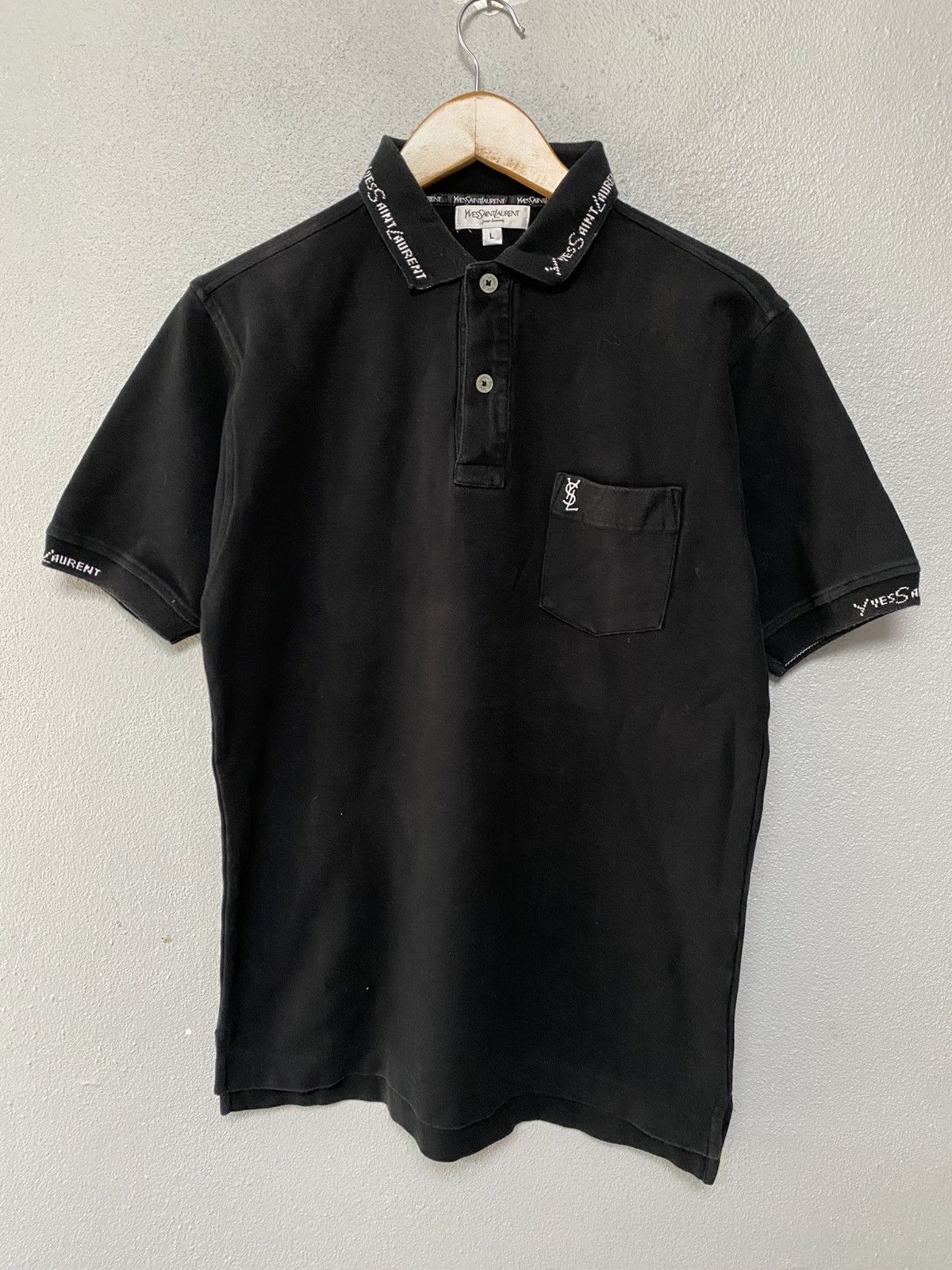 Yves Saint Laurent Yves Saint Laurent logo polos B4 Size US L / EU 52-54 / 3 - 2 Thumbnail
