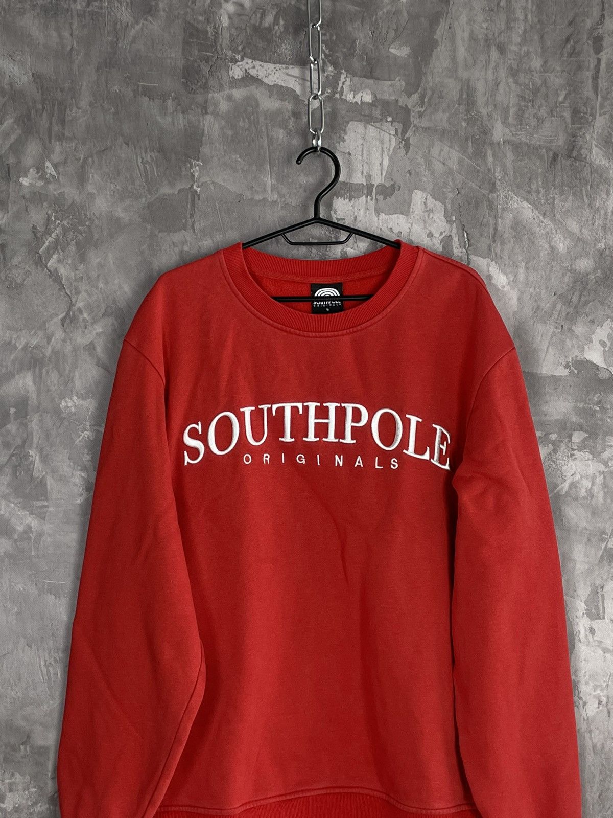 Southpole × Vintage Vintage Southpole Big Logo Red Sweatshirt Y2K USA Size US L / EU 52-54 / 3 - 2 Thumbnail