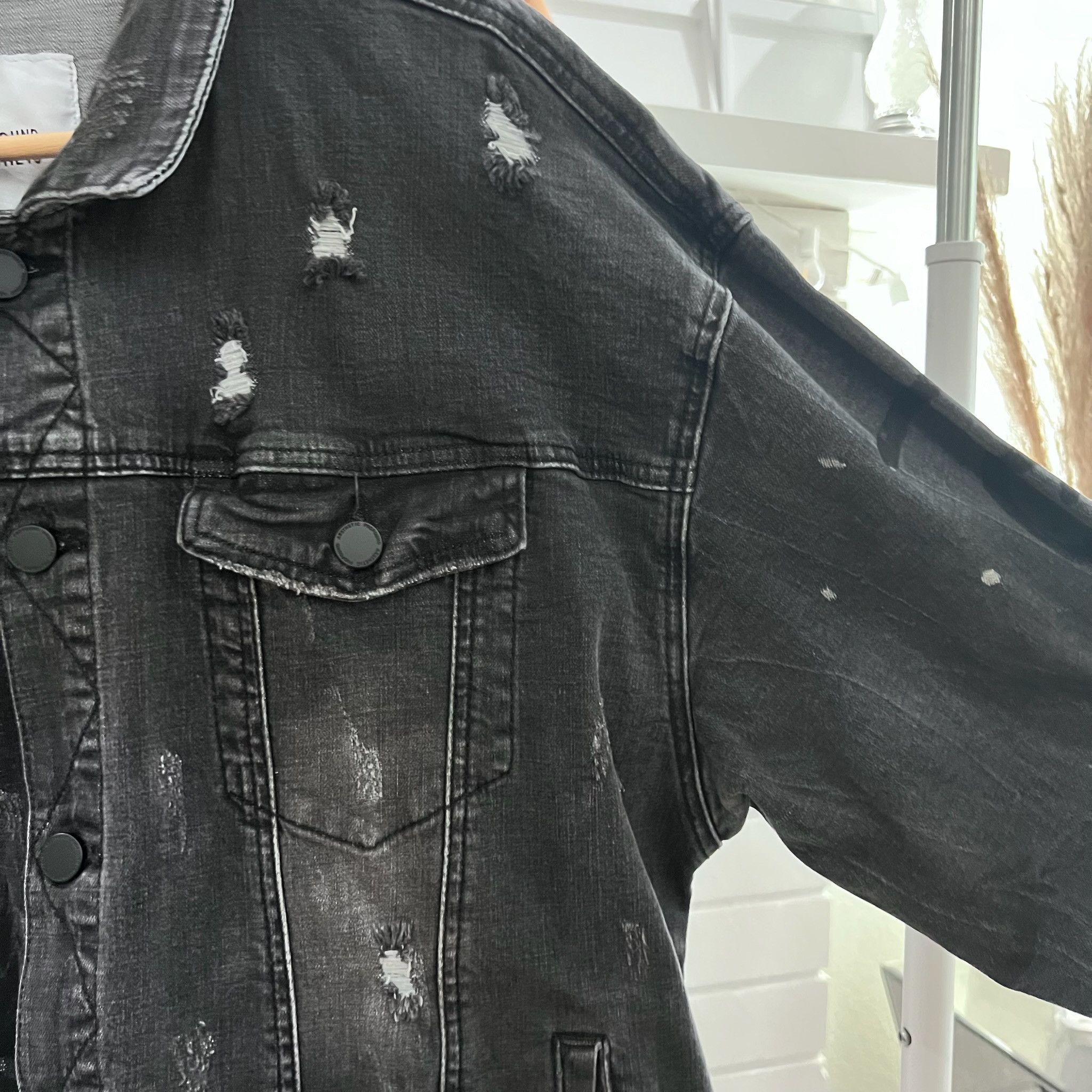 Profound Aesthetic Profound Aesthetic Distressed Tattooed Style Denim Jacket Size US L / EU 52-54 / 3 - 5 Thumbnail