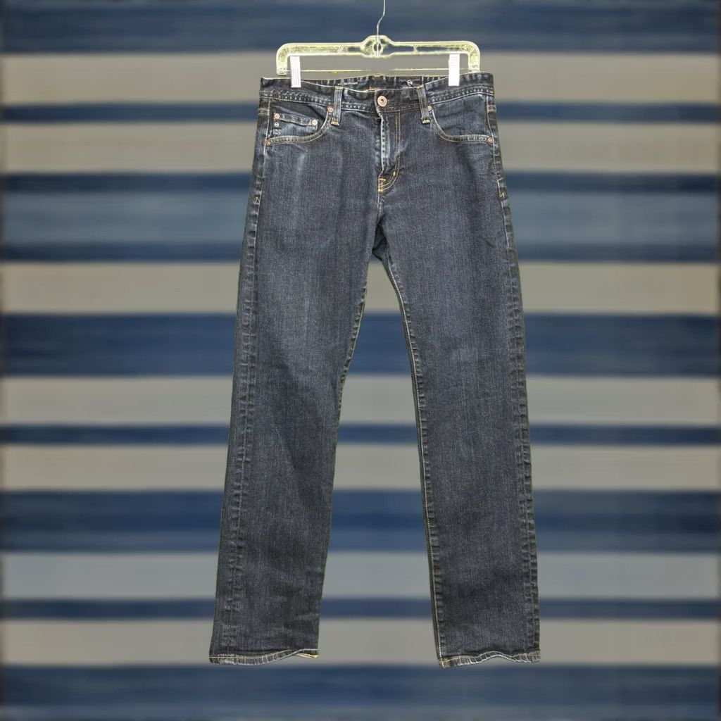Vintage AG Adriano Goldschmied The Graduate Tailored Leg Jeans Mens 31x32 Dark Wash Blue Denim Regular Size US 31 - 1 Thumbnail