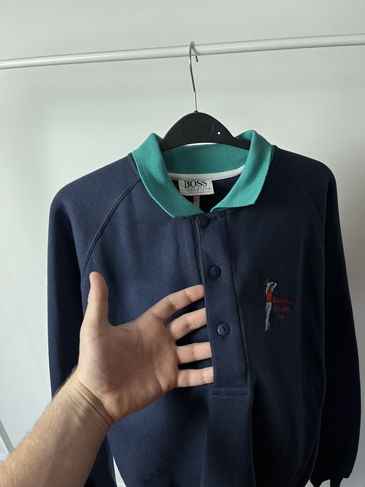 Hugo Boss × Vintage Vintage Hugo Boss Golf Long Sleeve Polo Sweatshirt XL Size US XL / EU 56 / 4 - 5 Thumbnail