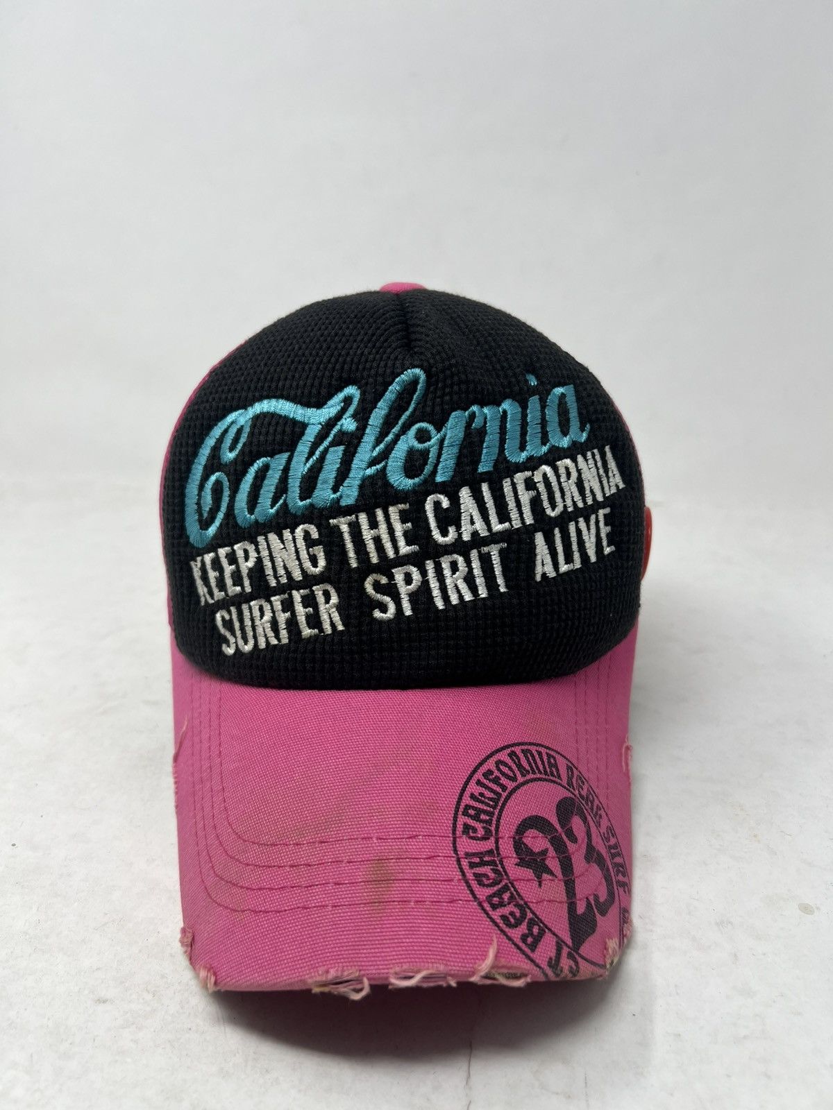 14th Addiction California 23 Distressed Trucker Hat Size ONE SIZE - 5 Thumbnail