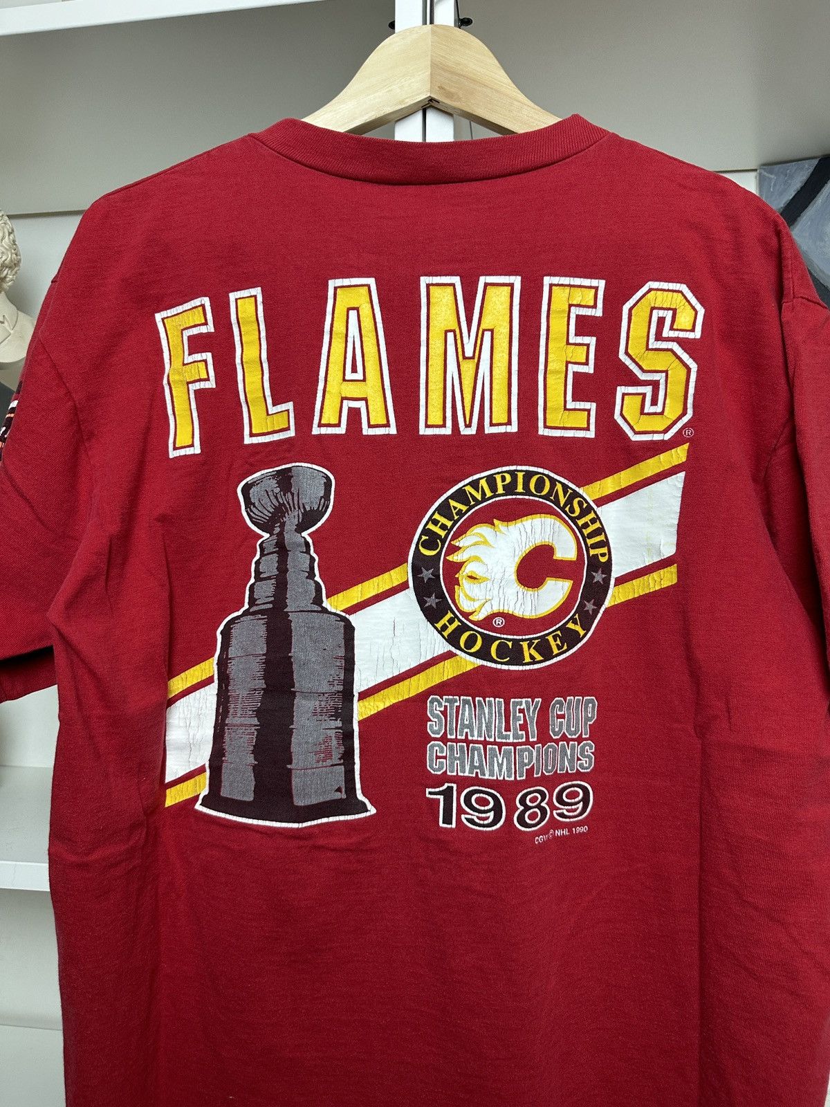 Other Vintage 1989 1990 90s calgary flames tee t-shirt Size US M / EU 48-50 / 2 - 9 Thumbnail