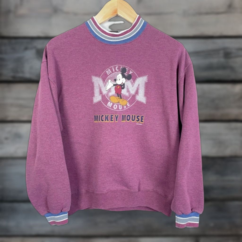 Mickey Unlimited VINTAGE Mickey Unlimited Sweatshirt Mens Adult Large Red 90s Mickey Mouse USA Made Graphic Print Fleece Heavyweight Crew Neck Pullover Size US L / EU 52-54 / 3 - 1 Thumbnail