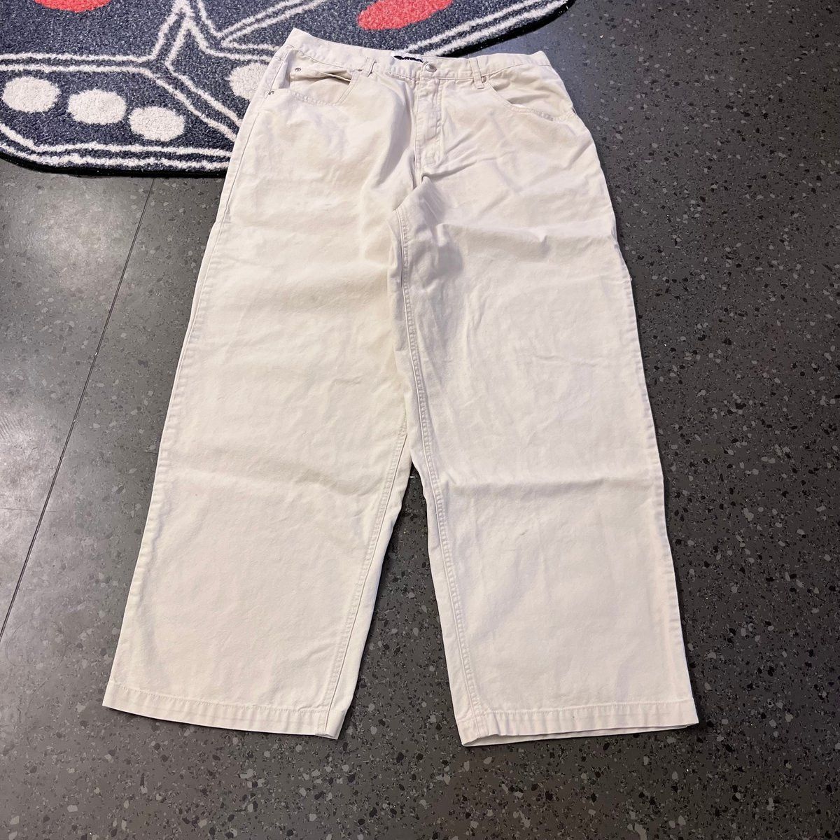 Anchor Blue Anchor Blue Cream Jeans Size 35 Y2K Wide Leg Size US 35 - 2 Thumbnail