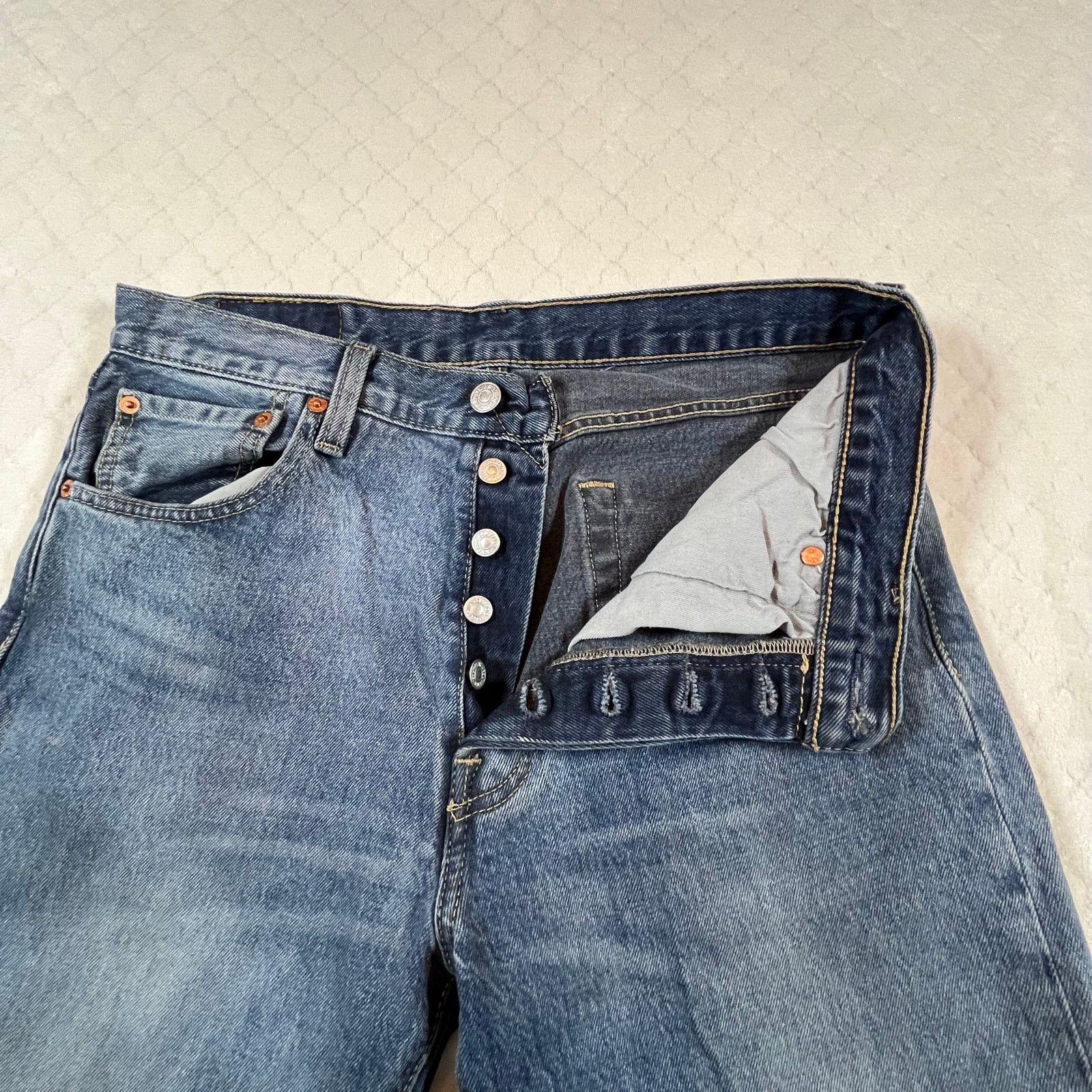 Levi's Levi’s 501 ‘93 Button Fly Relaxed Straight Fit Stretch Blue Size US 32 / EU 48 - 3 Thumbnail