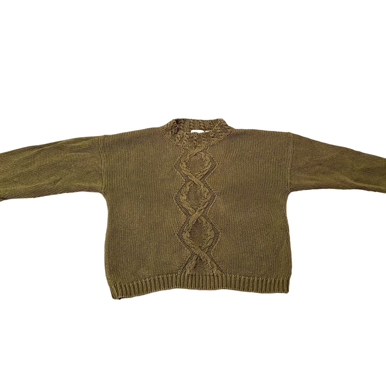 Other Fast Pace Chunky knit Olive Green Sweater Size M / US 6-8 / IT 42-44 - 3 Thumbnail