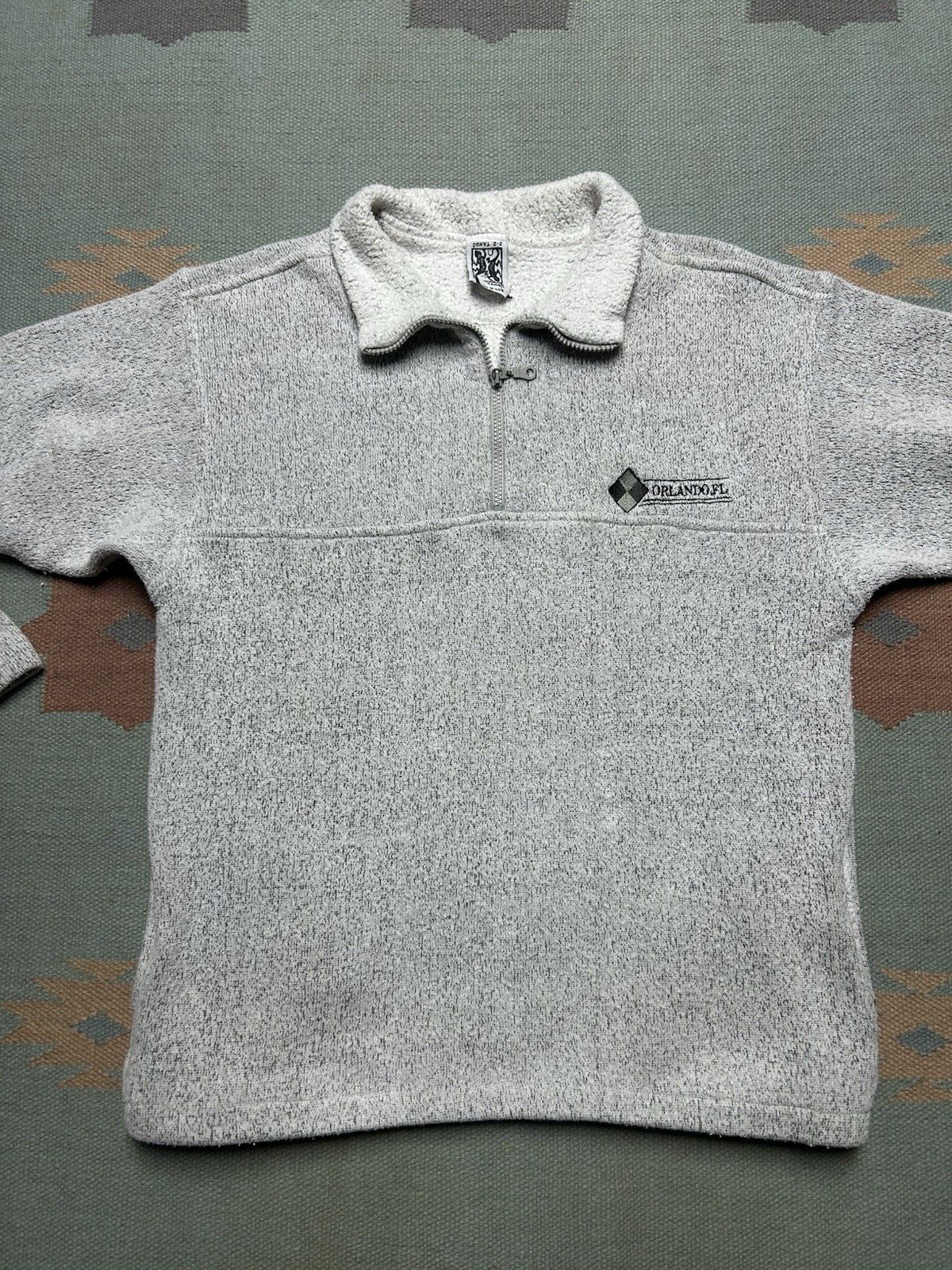 Vintage 80s pullover sweatshirt 1/4 zip Orlando florida soft beach L Size US L / EU 52-54 / 3 - 2 Thumbnail
