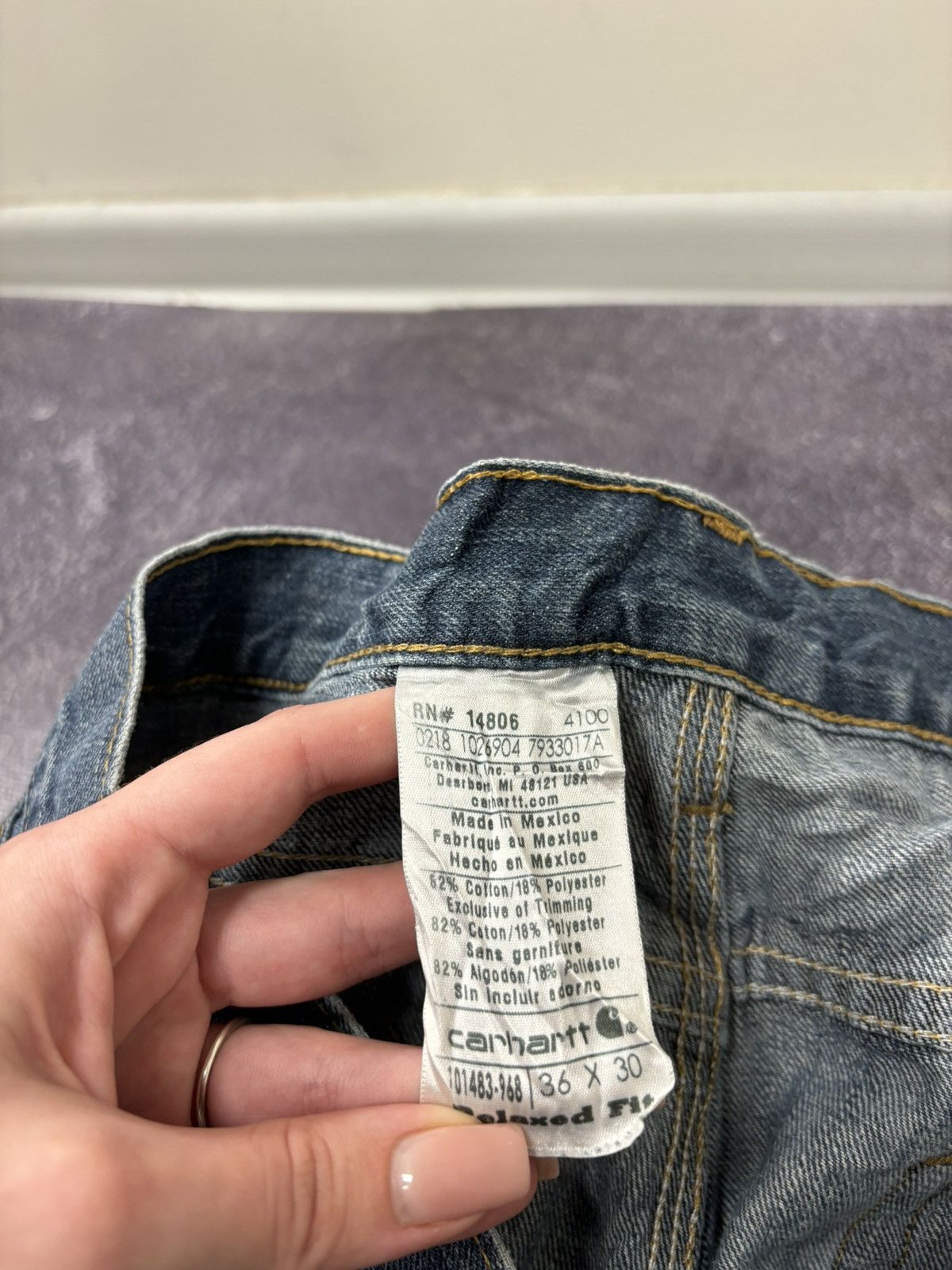 Carhartt Vintage 90s Carhartt USA Distressed Work Hype Baggy Jeans Size US 36 / EU 52 - 18 Thumbnail