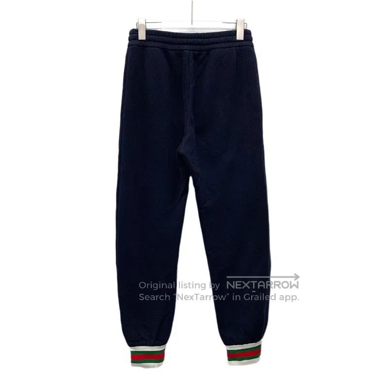 Gucci Gucci Size S 23 dark blue logo embroidered cotton casual tr Size US 29 - 2 Thumbnail