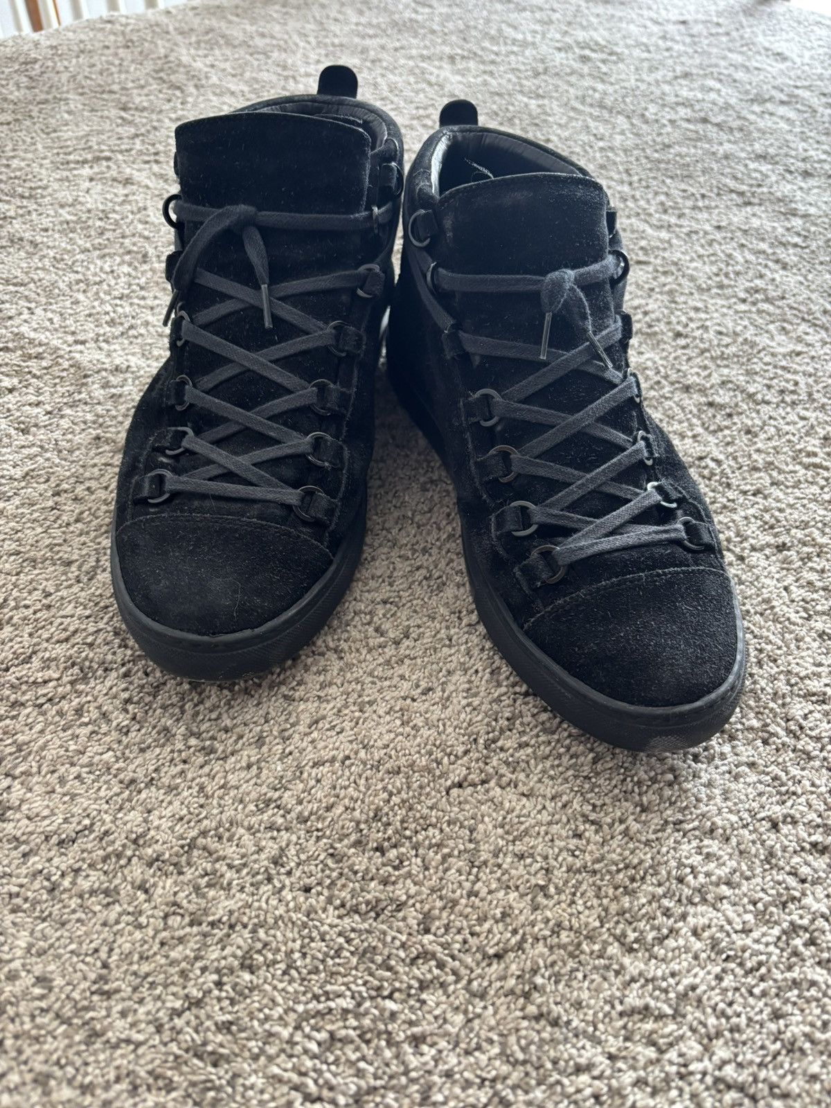 Balenciaga Black suede balenciaga arena Size US 9.5 / EU 42-43 - 1 Thumbnail