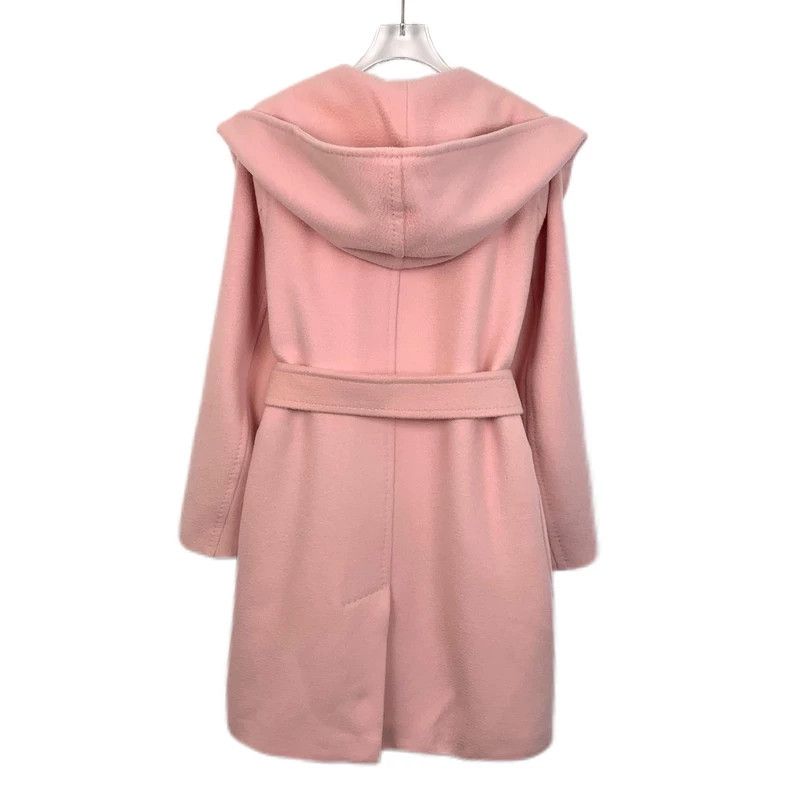 Max Mara Max Mara Pink Camel Fleece Hooded Belted Bathrobe Coat Size S / US 4 / IT 40 - 2 Thumbnail
