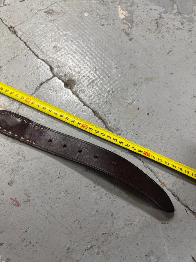 Balmain × Designer × Vintage 2010s Balmain Woven Canva Brown Leather Belt Size ONE SIZE - 9 Thumbnail