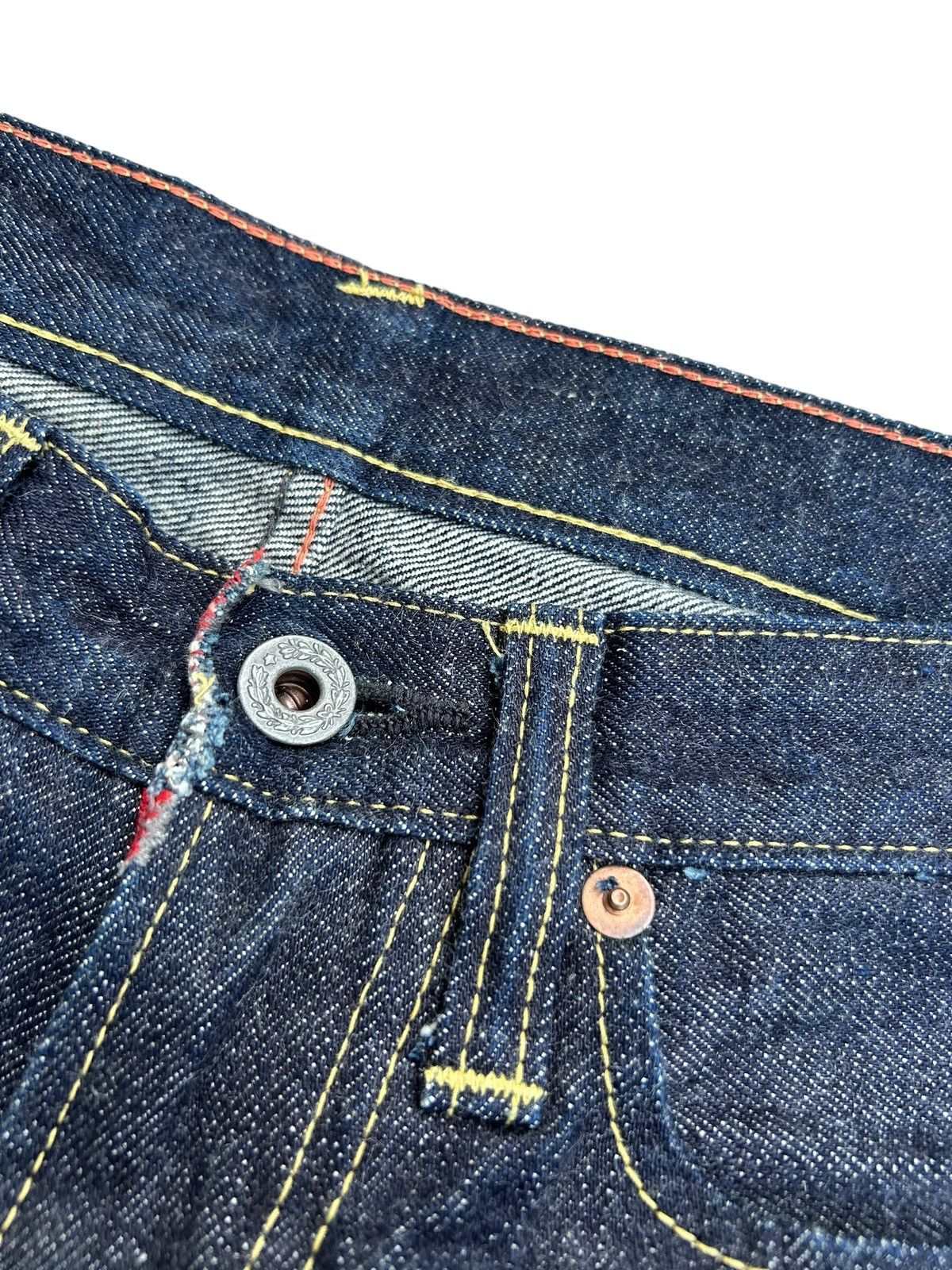 Japanese Brand × Kapital × Kapital Kountry KAPITAL NO WAR Redline Selvedge Denim ☠️ Size US 28 / EU 44 - 5 Thumbnail