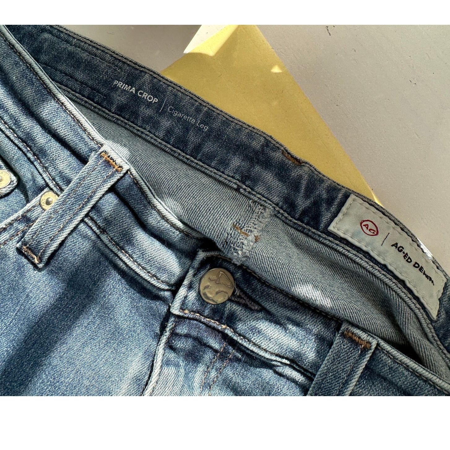 AG Adriano Goldschmied AG Adriano Goldschmied Prima Crop Cigarette Jeans Blue US 28 Size 28" / US 6 / IT 42 - 8 Thumbnail