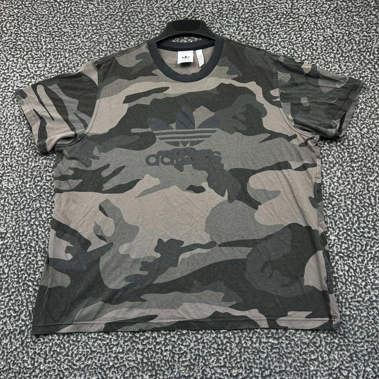 Adidas Adidas Shirt Men Extra Large Black Camo Crew Neck Cotton Size US XL / EU 56 / 4 - 1 Thumbnail
