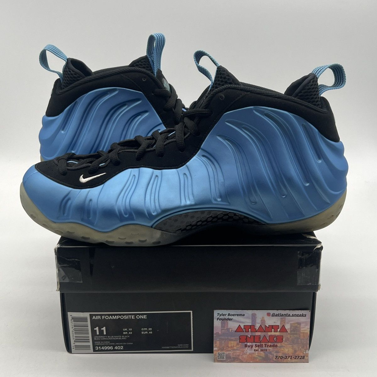 Nike Air Foamposite one university blue Size US 11 / EU 44 - 1 Thumbnail