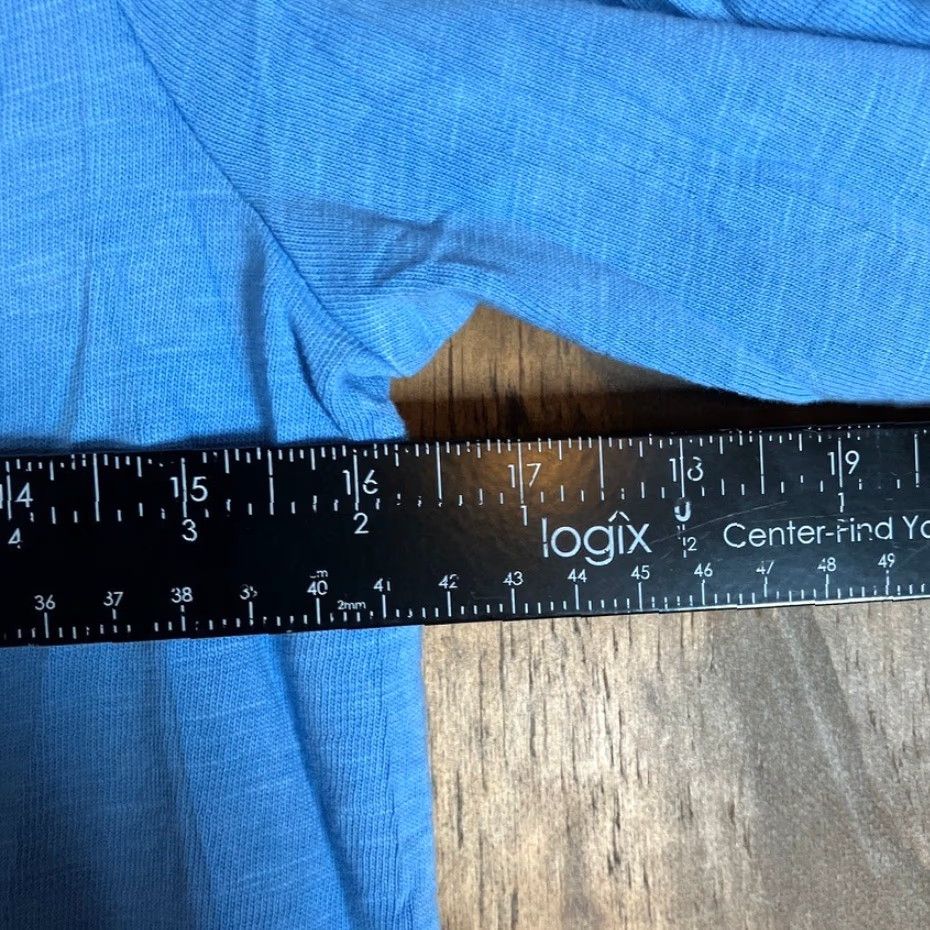 Talbots Talbots Women's Shirt Blue White V-Neck Long Sleeve 100% Cotton XS Casual Everyday Beachwear Shirt Womens Size XS / US 0-2 / IT 36-38 - 7 Thumbnail