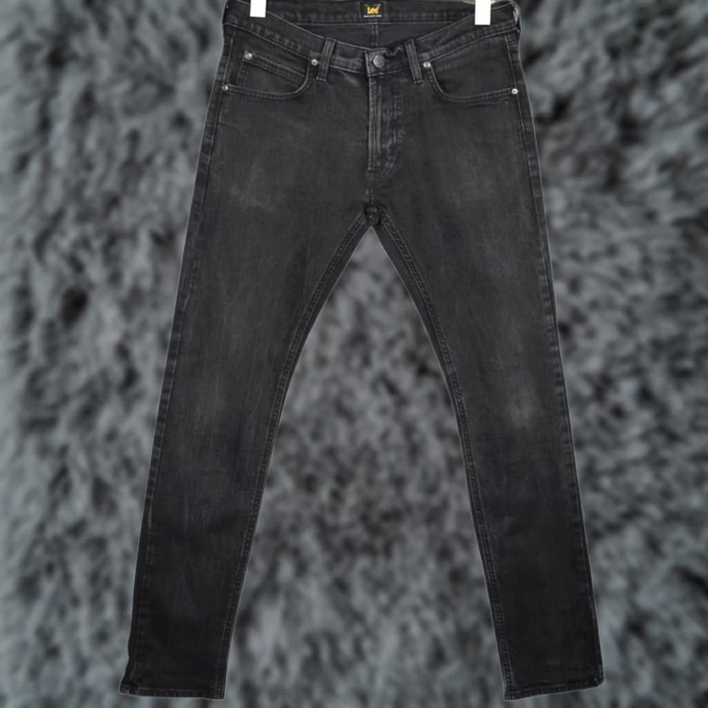Lee Lee Luke Jeans Men's Slim Fit Gray Denim Pants W31/L32 Zip Fly Size US 31 - 1 Thumbnail