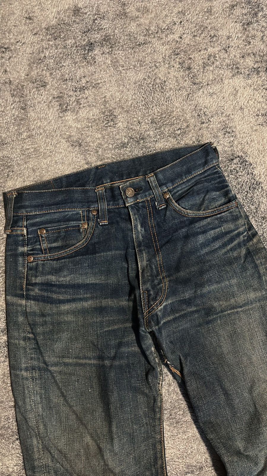 Vintage vintage 1970s big stone bootcut flare denim Size US 30 / EU 46 - 4 Thumbnail