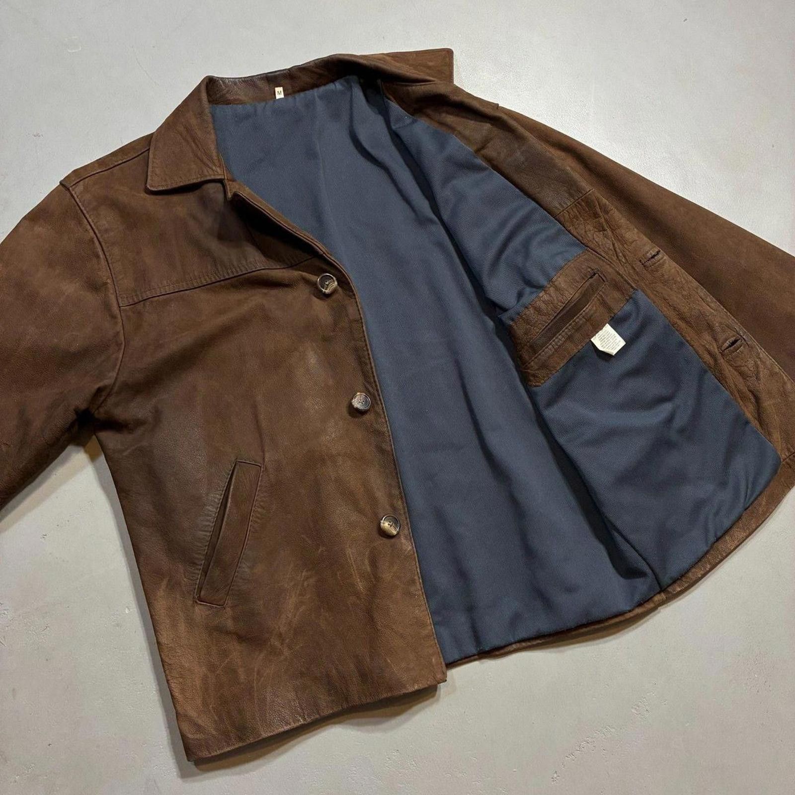 NBDN Nobrandedon Unbranded German-made Full Grain Nubuck Leather Jacket Size US M / EU 48-50 / 2 - 3 Thumbnail