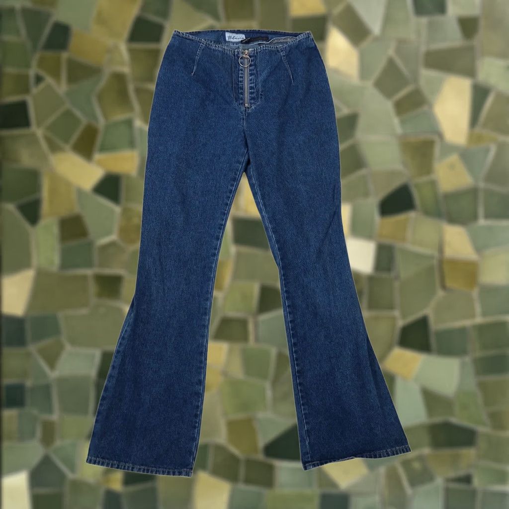 Express VINTAGE Express Jeans Flared Bootcut Dark Wash Mid Rise 90s Bohemian Womens 6 Jeans Size 28" / US 6 / IT 42 - 1 Thumbnail