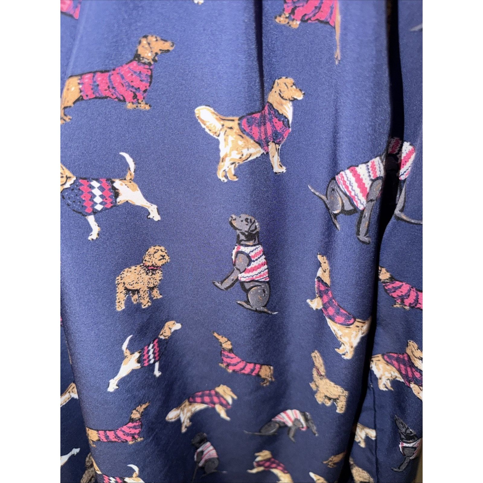 Southern Marsh Simply Southern Women Large Blue Blouse Dogs Beagle Preppy Size L / US 10 / IT 46 - 3 Thumbnail