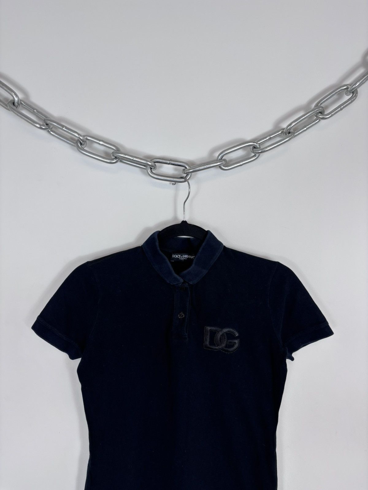 Dolce & Gabbana Dolce & Gabbana Women’s Black Short Sleeve Polo Shirt Size M / US 6-8 / IT 42-44 - 2 Thumbnail