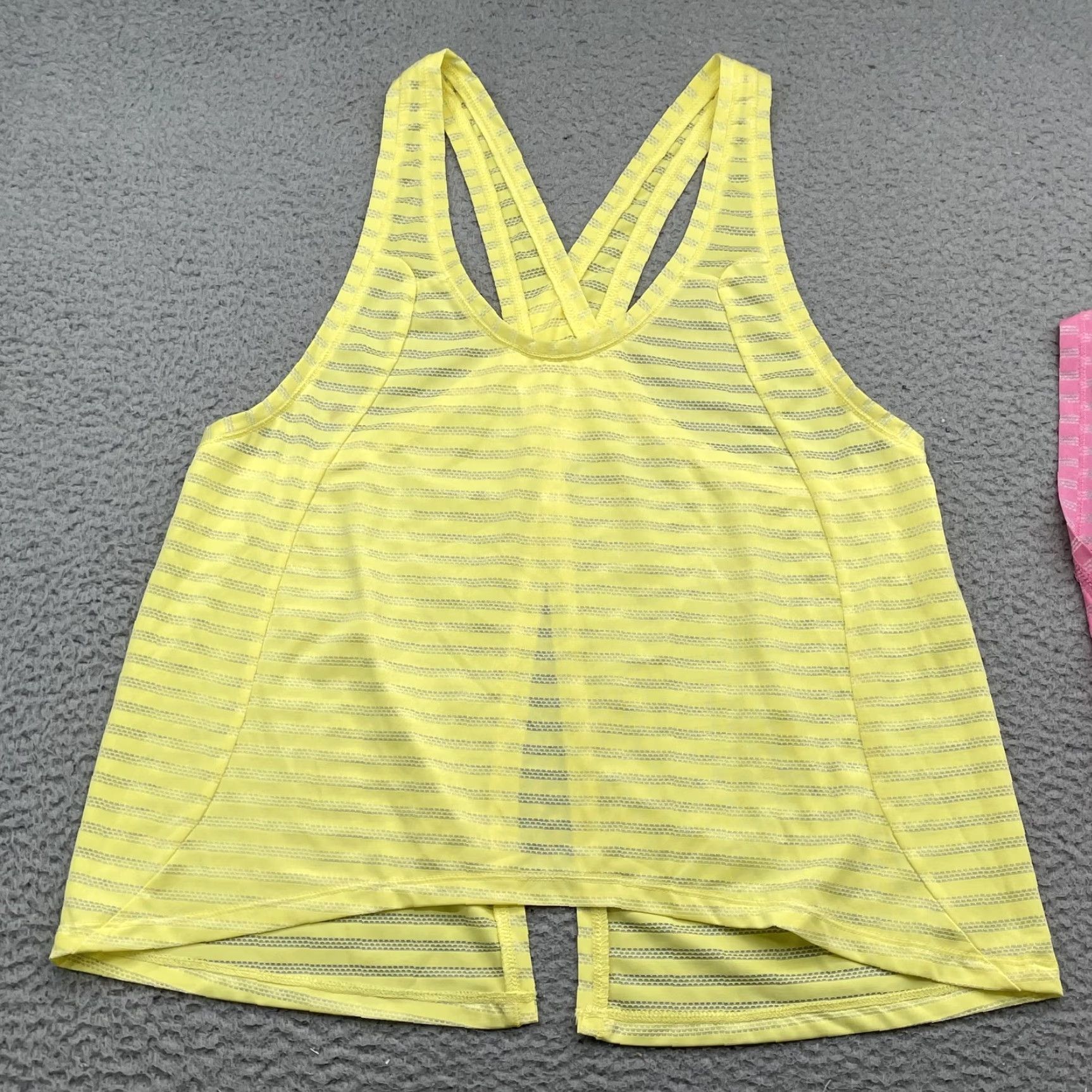 Pinko Zyia Tank Top Lot 2 Women XXL Pink Yellow Open Athleisure Y2k Running Sport Yoga Tank Top Women XXL Pink Yellow Open Back Striped Logo Athletic Casual Size XXL / US 16-18 / IT 52-54 - 4 Thumbnail