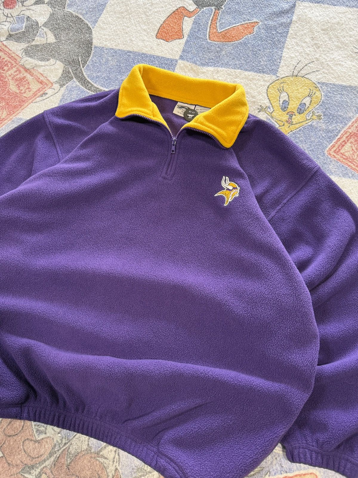 NFL Vintage minnesota vikings fleece pullover Size US XL / EU 56 / 4 - 2 Thumbnail