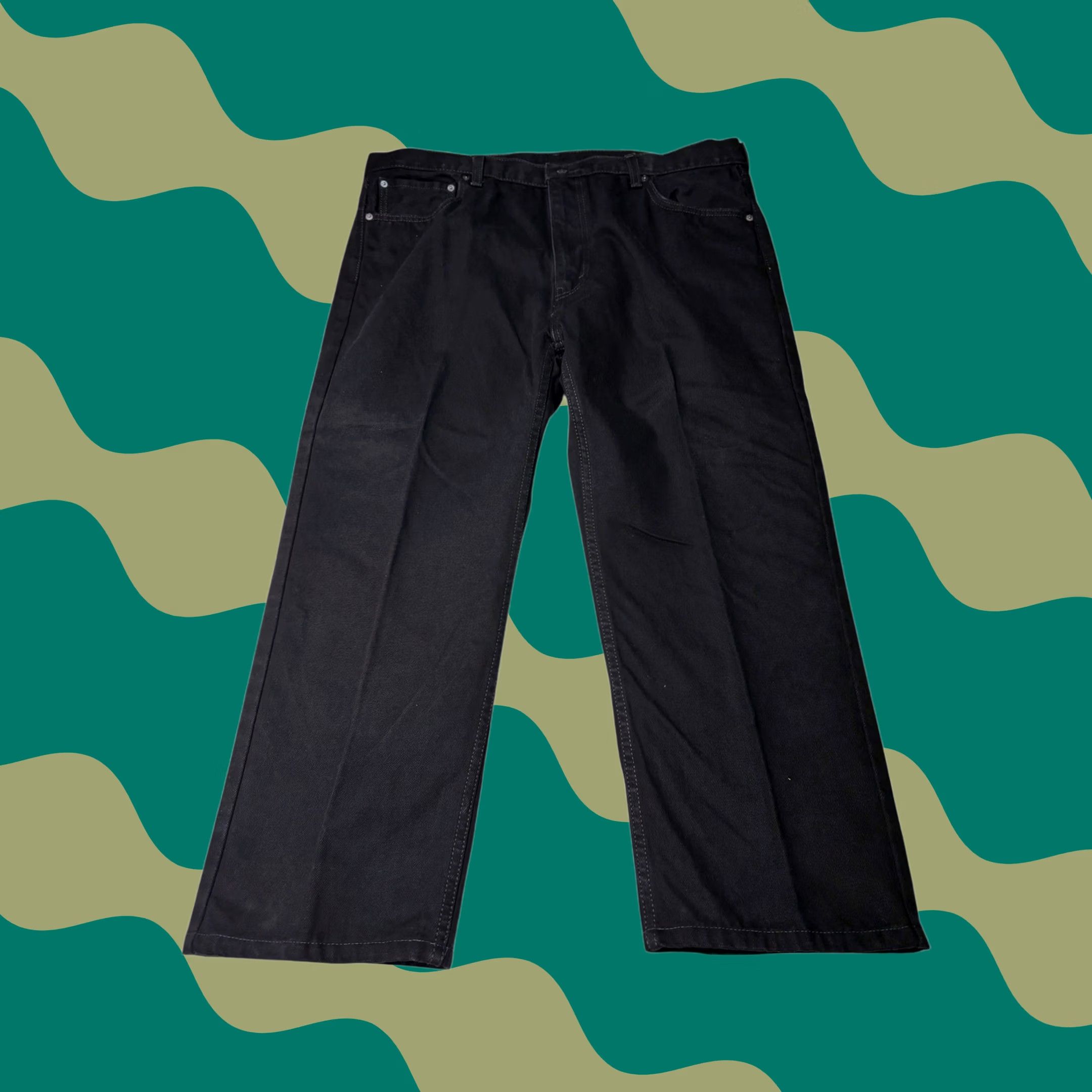 Levi's VINTAGE Levis 505 Regular Fit Black Jeans Mens W42 L28 Straight Leg Denim 00505-0260 Size US 42 / EU 58 - 1 Thumbnail