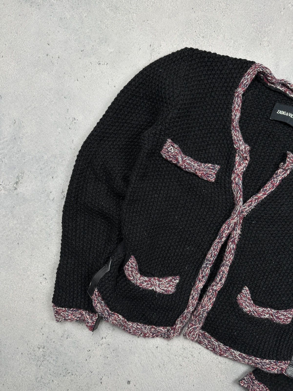 Zadig & Voltaire Zadig & Voltaire Vintage Lux Alpaca Wool Tweed Trim Cardigan Size S / US 4 / IT 40 - 5 Thumbnail