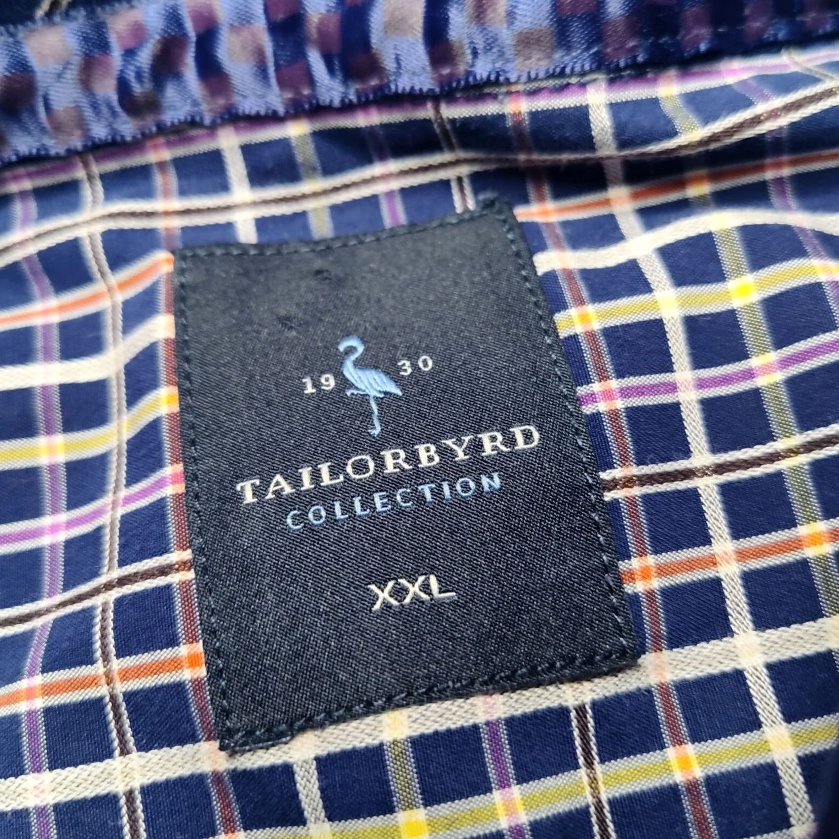 Tailorbyrd TAILORBYRD Men 2XL Blue Plaid 100% Cotton Long Sleeve Button-Up Shirt Size US XXL / EU 58 / 5 - 7 Thumbnail