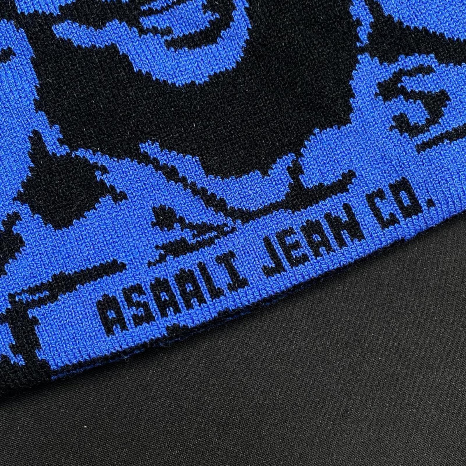 Other Rare Asaali Cartel Skully No Cuff Knit Blue Beanie Hats OS Size ONE SIZE - 4 Thumbnail
