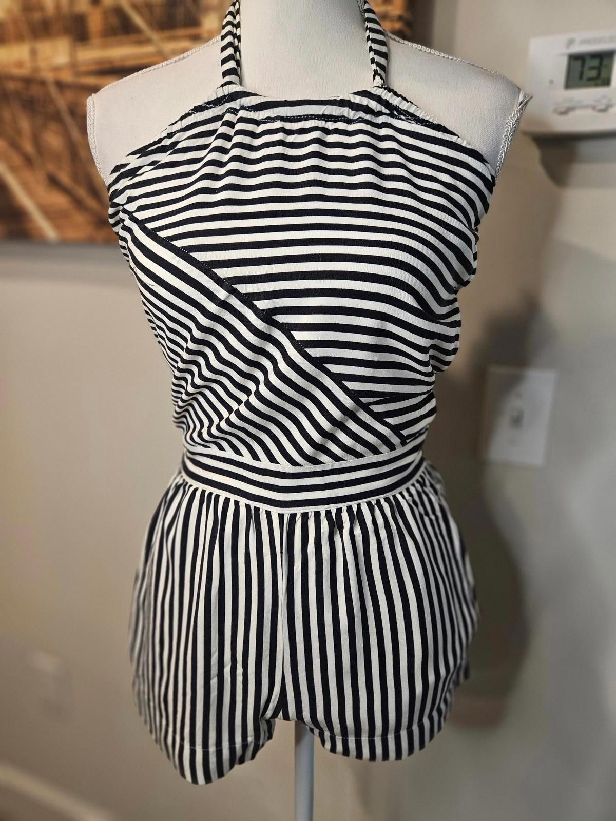 Diesel Diesel Striped Halter Romper Size 25" / US 0 / IT 36 - 1 Thumbnail