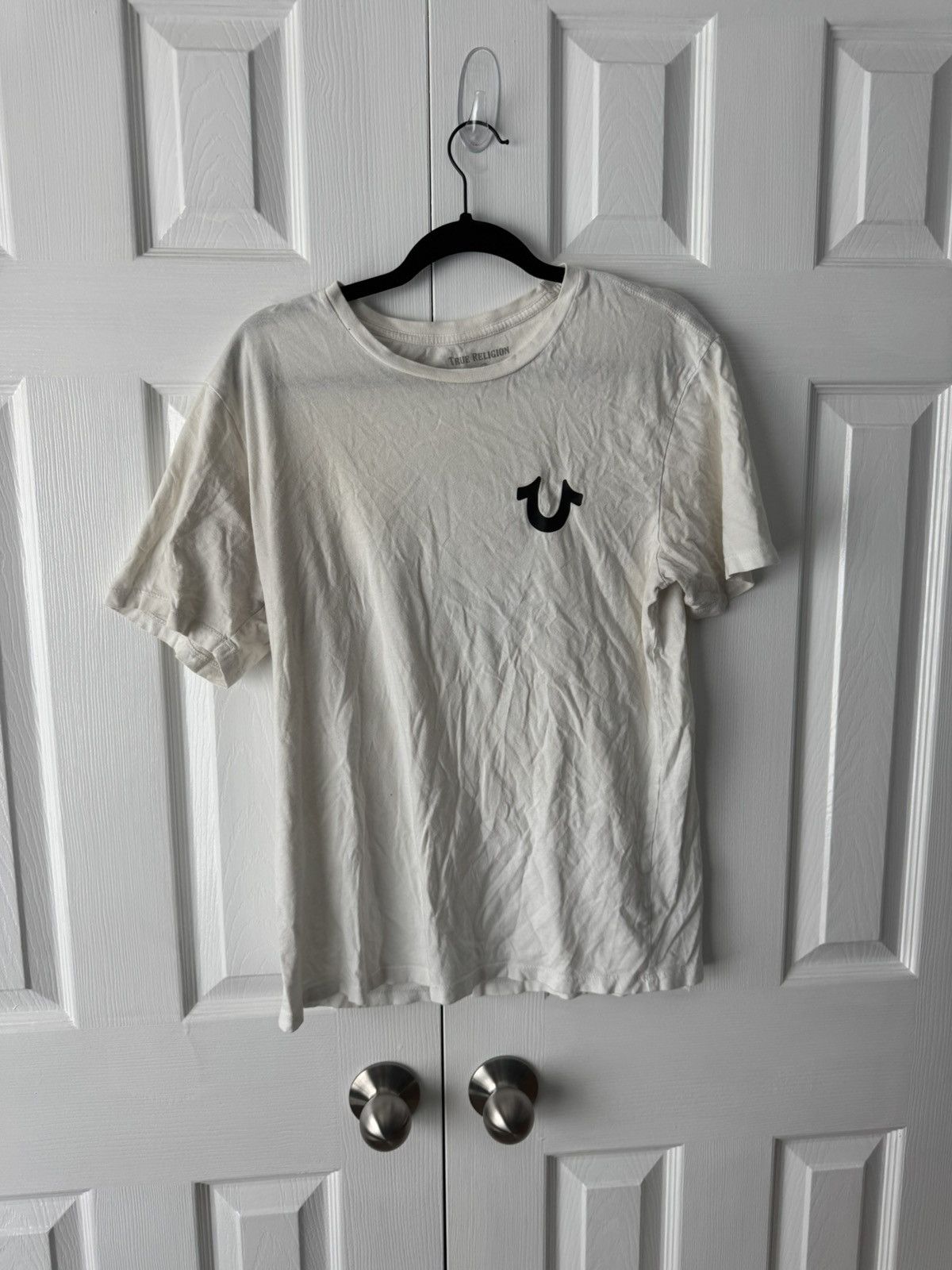 True Religion True Religion T-Shirt | Size M | Cream + Black Graphic Tee Size US M / EU 48-50 / 2 - 2 Thumbnail