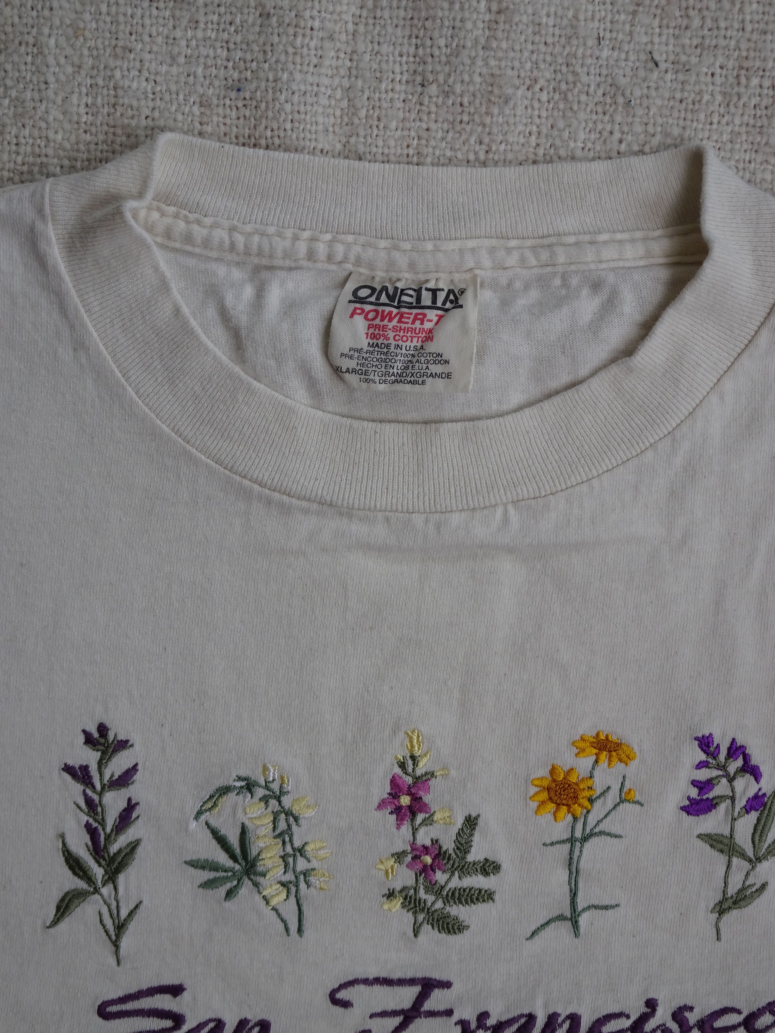 Vintage Vtg 90s Single Stitch Embroidered San Francisco Tee Size US XL / EU 56 / 4 - 5 Thumbnail