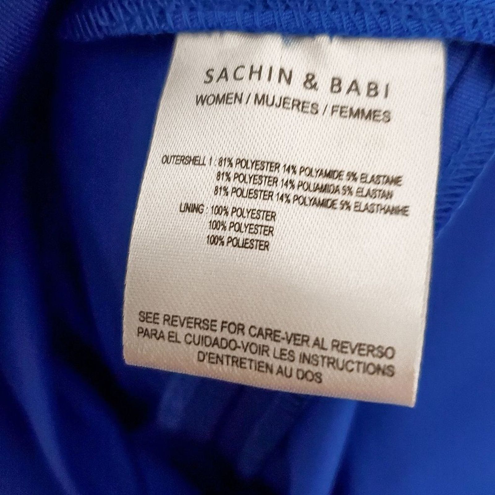 Sachin & Babi Sachin Babi Imperial Blue Cleo Strapless Mermaid Scuba Dress Size XS / US 0-2 / IT 36-38 - 6 Thumbnail