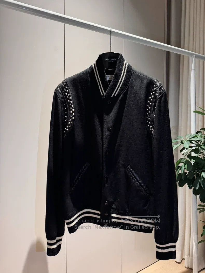 Saint Laurent Paris Saint Laurent Paris Studded Baseball Jacket Size US M / EU 48-50 / 2 - 1 Thumbnail