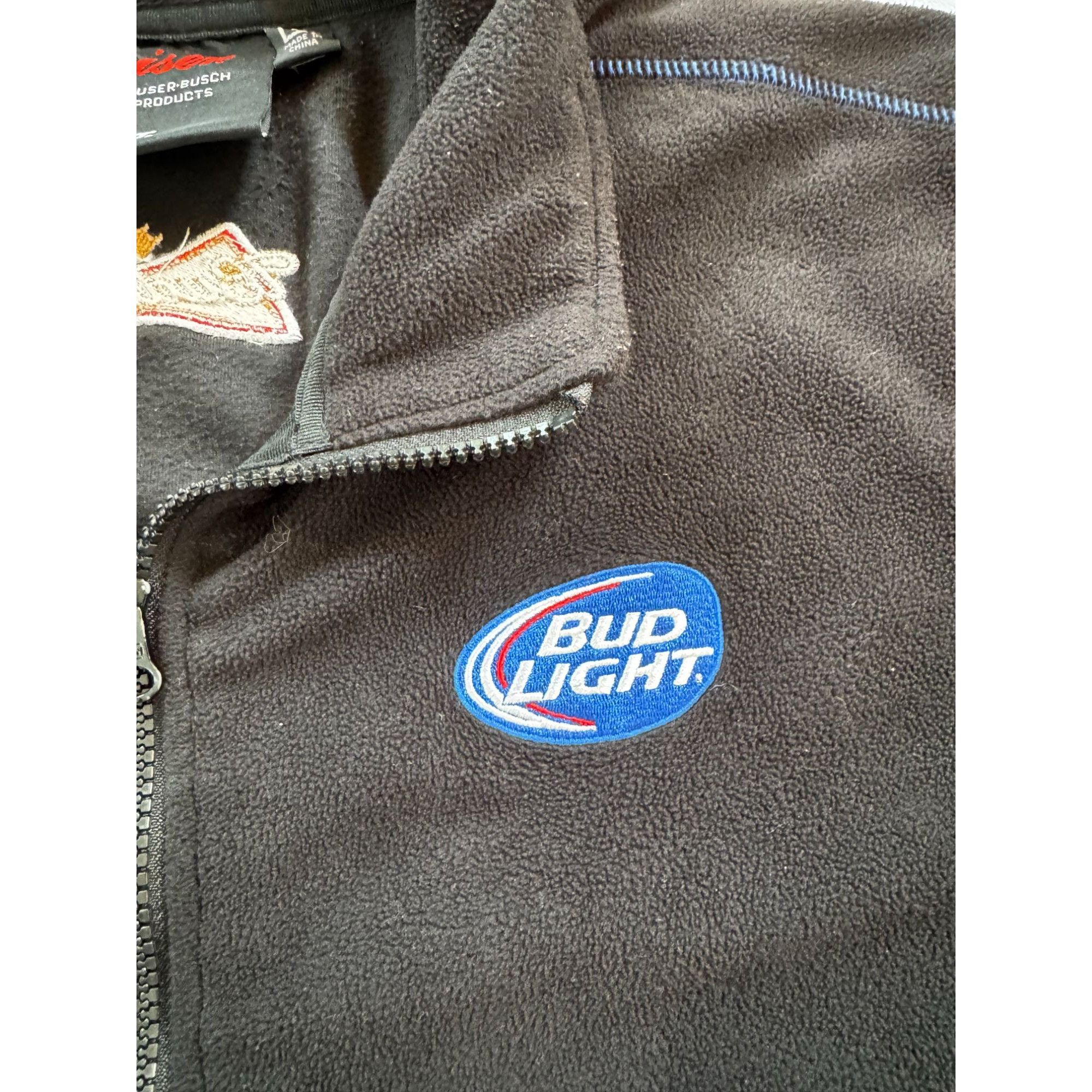 Budweiser Vintage Budweiser Bud Light Fleece Zip up jacket Large embro Size US L / EU 52-54 / 3 - 9 Thumbnail